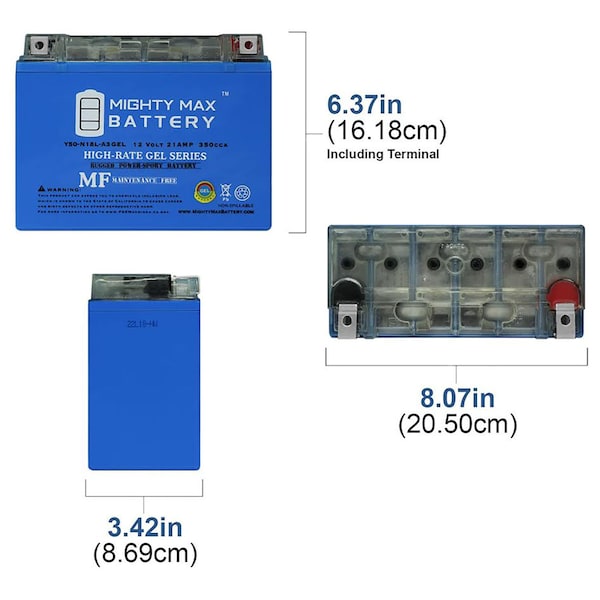 Y50-N18L-A3 GEL Replacement Battery For Yuasa YUAM228A3 MC Honda
